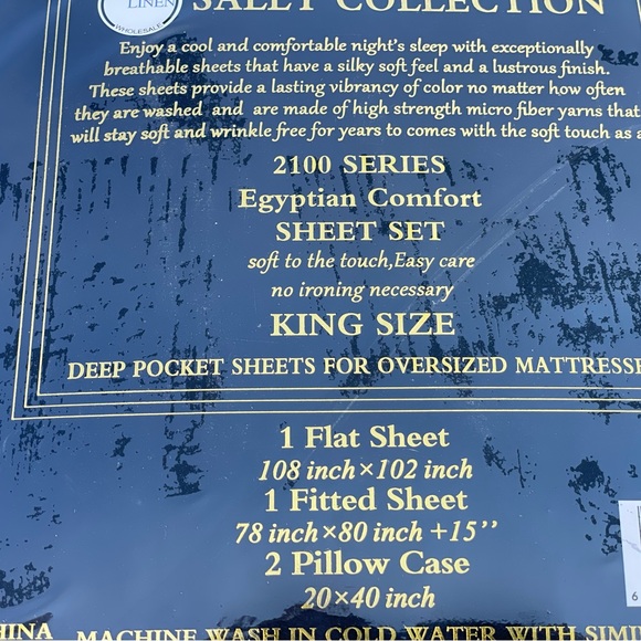 New King size bedding sheet set deep pocket 4PCS Orange color - Picture 4 of 5